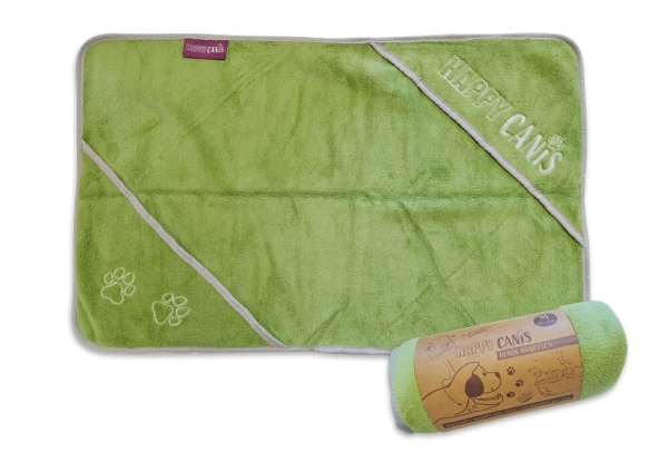 Hunde Handtuch M 70x45cm grün
